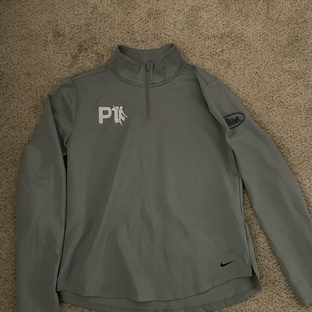 Nike Gray Zip-Up Sweater